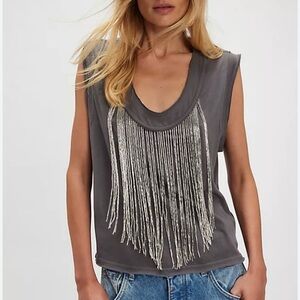 Free People Fringe Ya Later top-Front